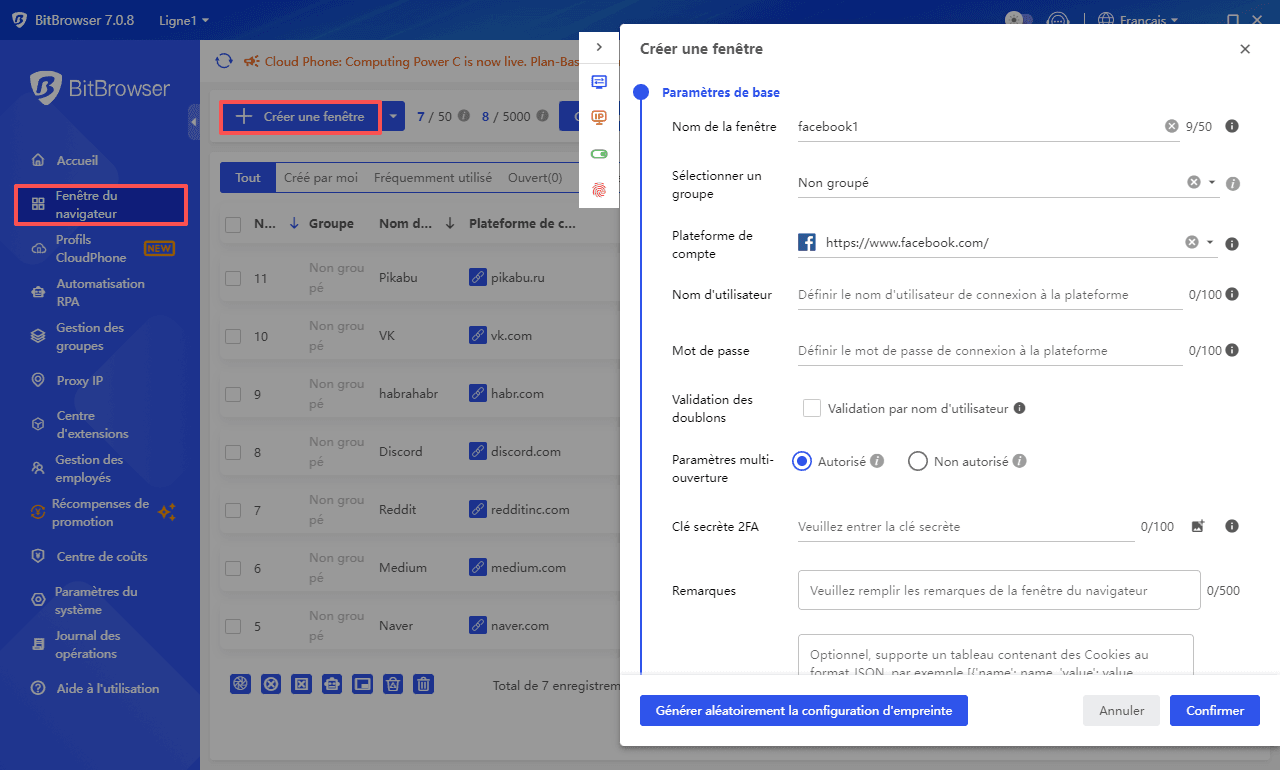 Comptes d'Affiliation Multiples