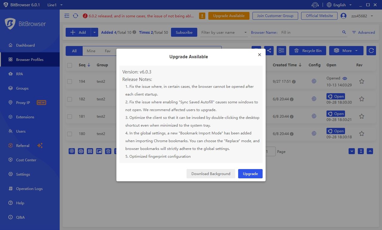 BitBrowser 6.0.3 upgrade log.png