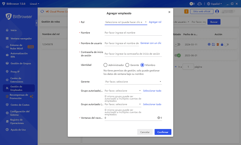 Gestión de Equipos / Autorización de Miembros