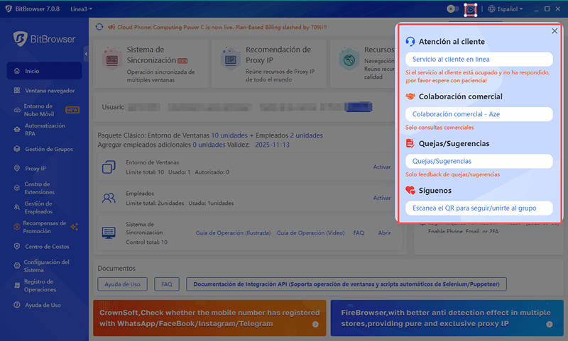Servicio al Cliente Profesional y Soporte Técnico