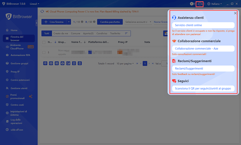 Servizio Clienti Professionale e Supporto Tecnico