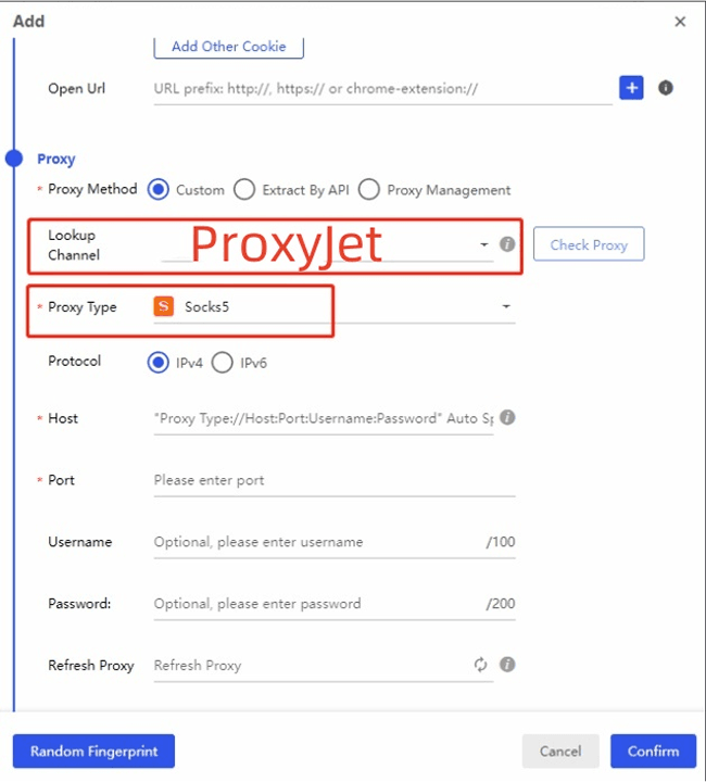 How to set up ProxyJet in BitBrowser？