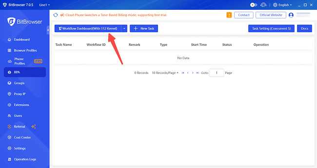 Access Workflow Dashboard