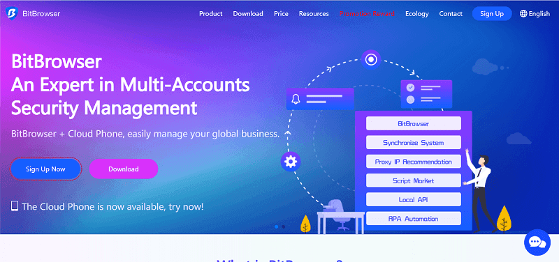 BitBrowser Main Page
