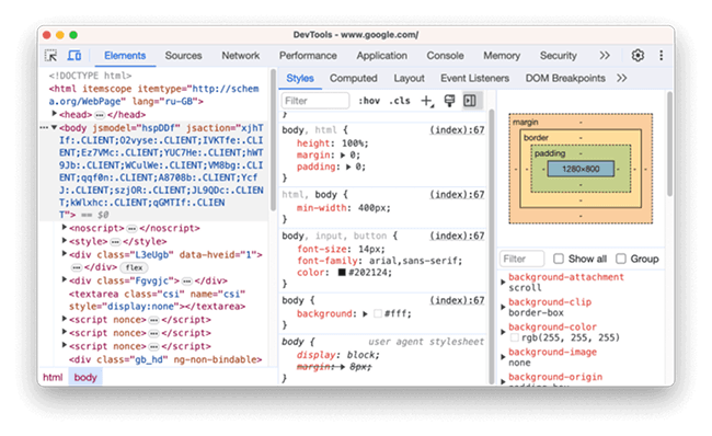 Browser Developer Tools