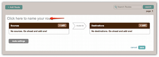 Click Here to Name Your Route