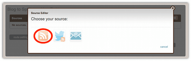 Click on the RSS Symbol