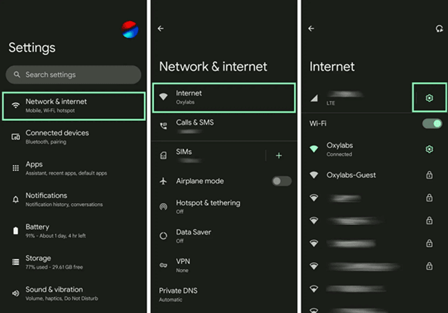 Configuring Mobile Network Settings