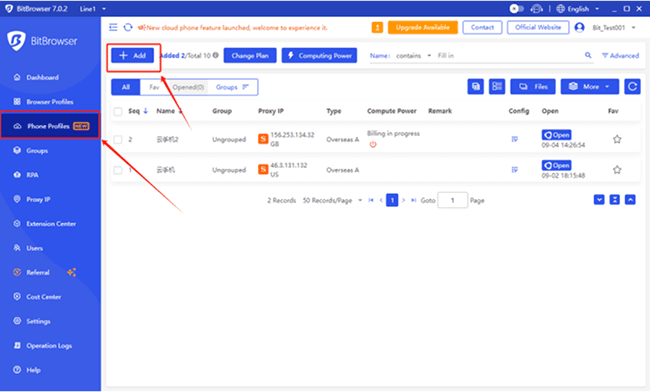 Create a New Profile
