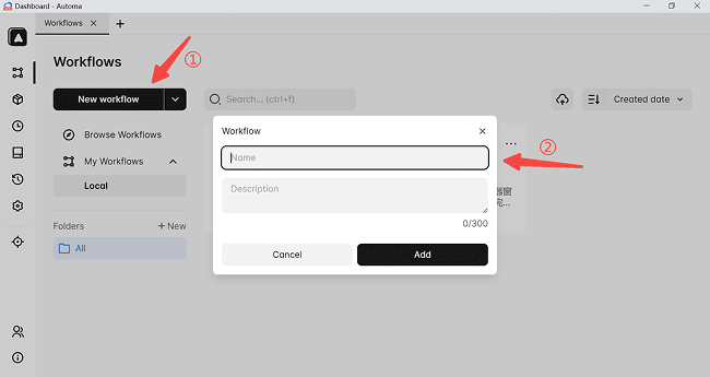 Create New Automation Workflow