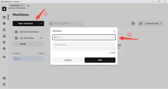 Create New Workflow