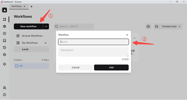 Create New Workflow