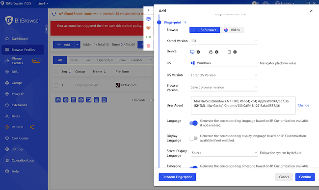 Create Unique Profiles