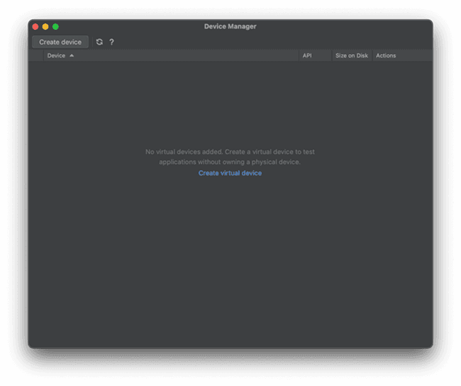 Create Virtual Device