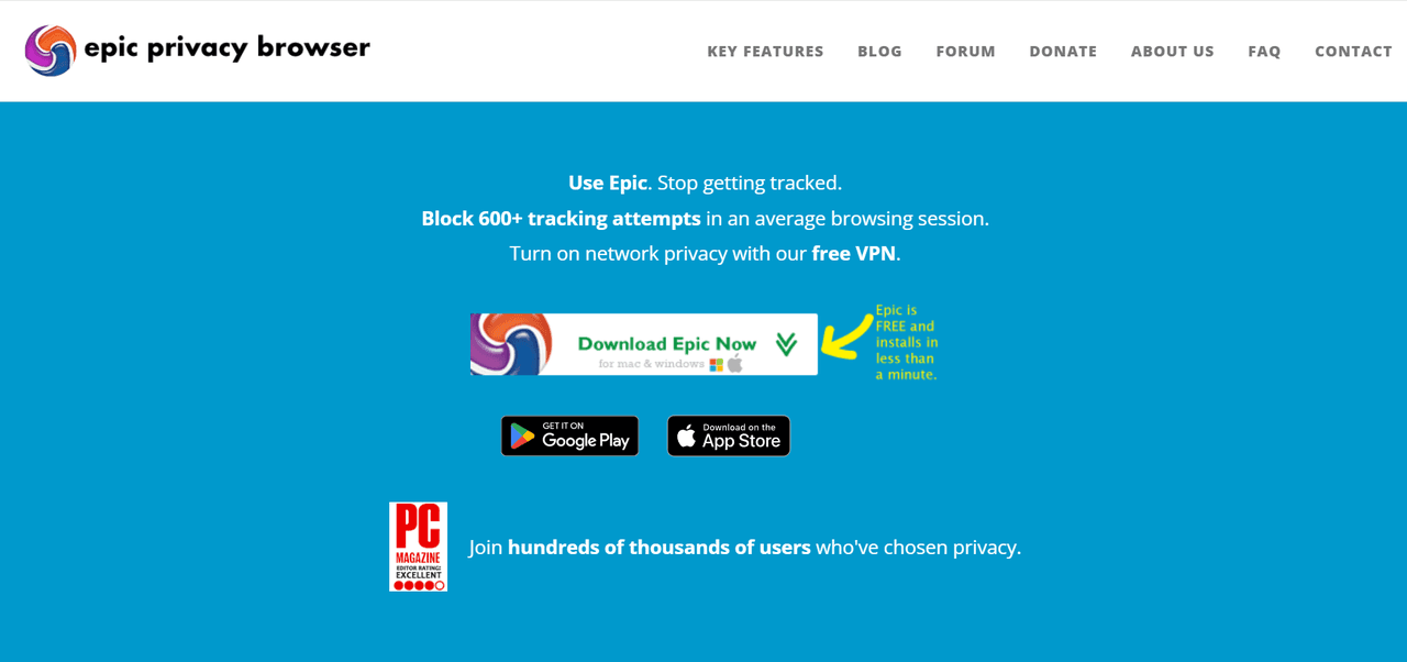 Epic Main Page