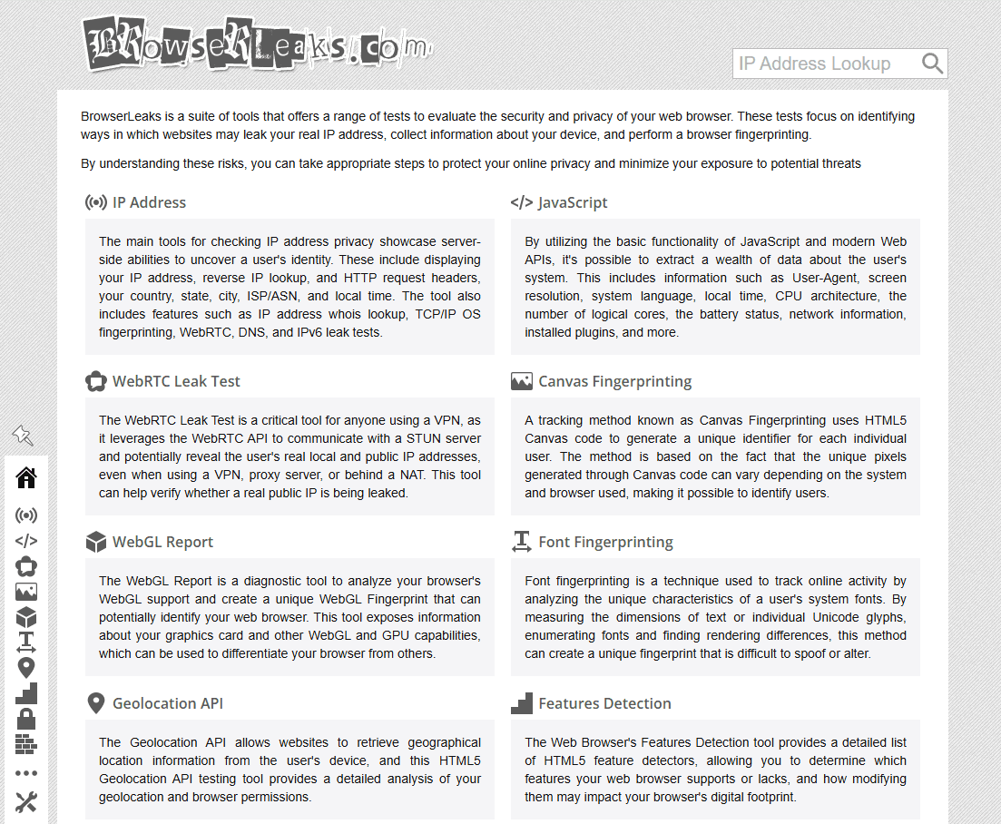 BrowserLeaks