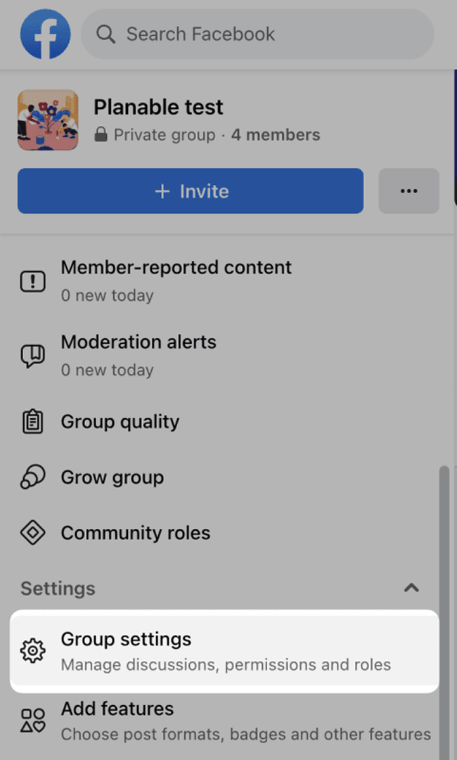 Group Settengs