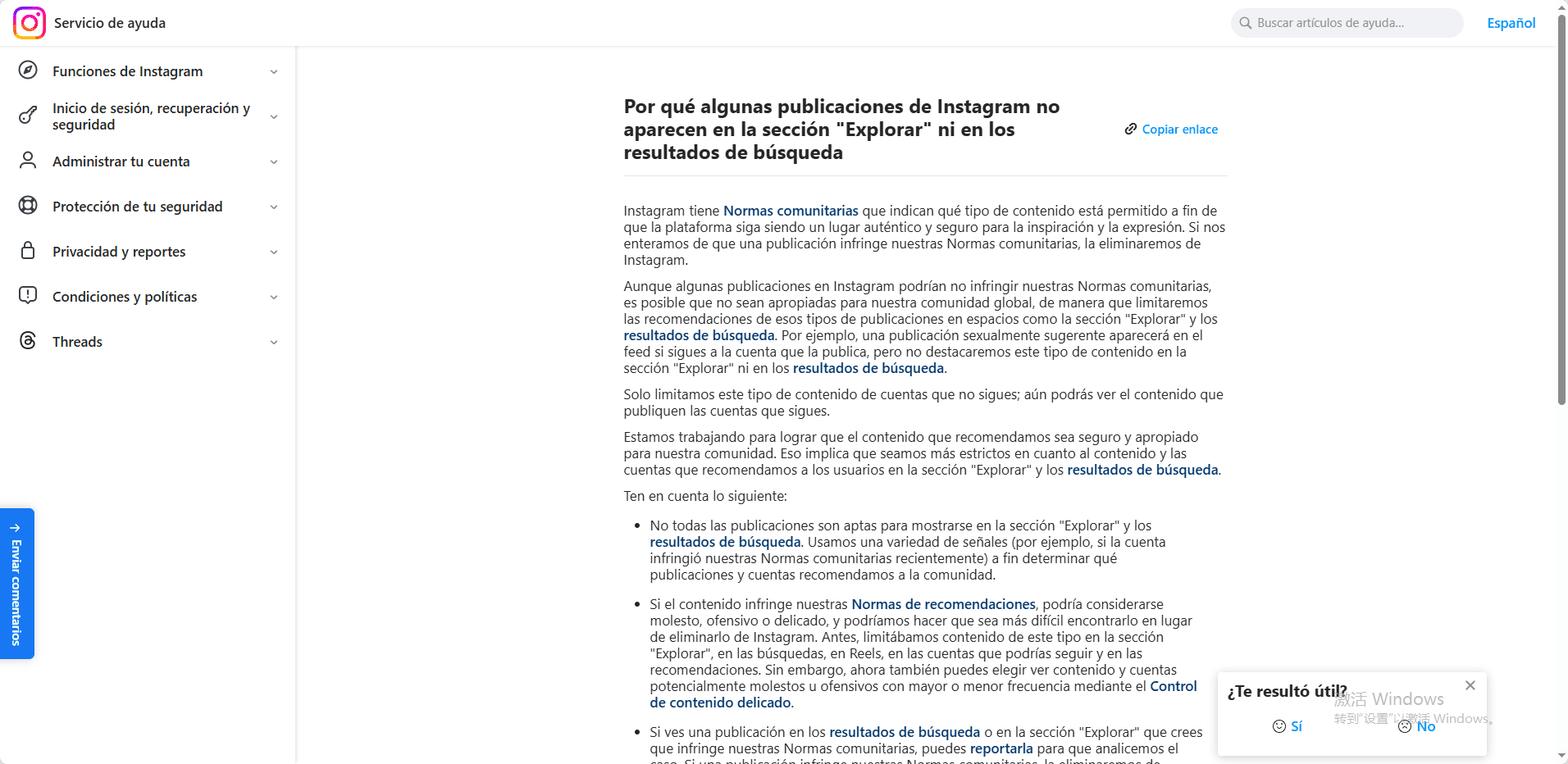 Shadowban de Instagram