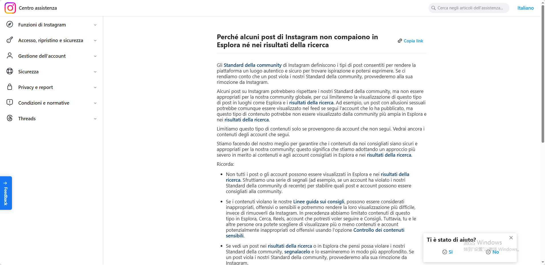 Shadowban di Instagram