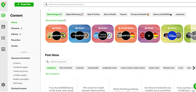 Post Planner Interface