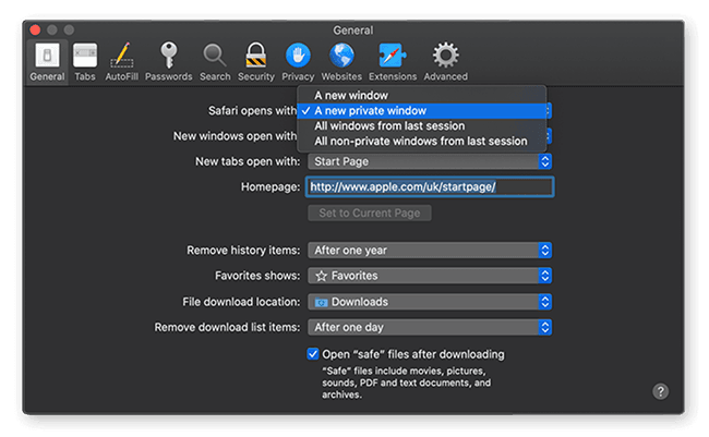 Safari Private Browsing