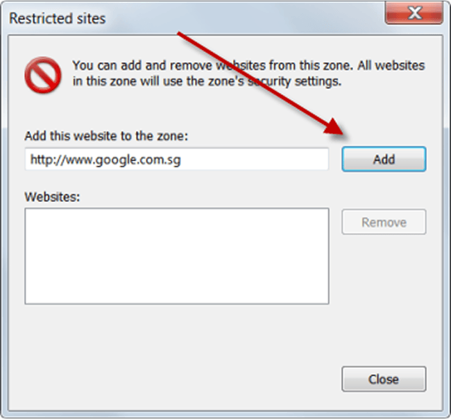 Select Sites And Remove From Blocked List