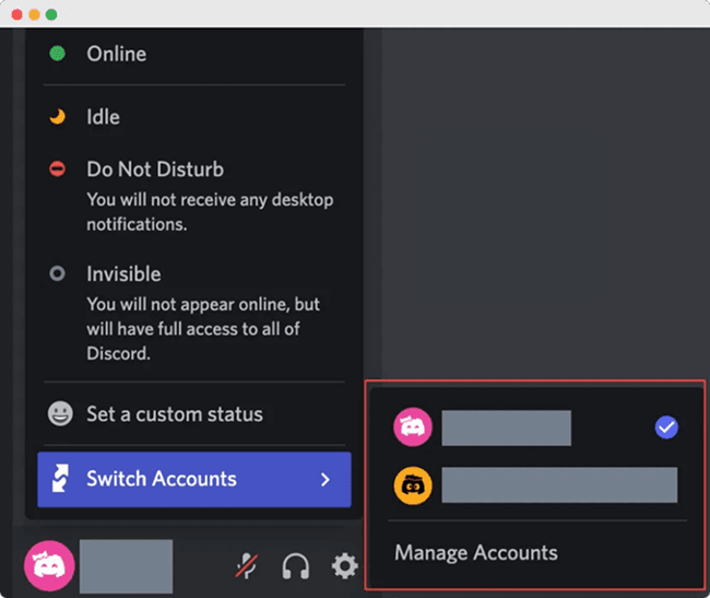 Select Switch Accounts