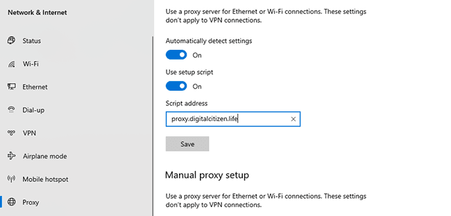 Set Up Proxy Server
