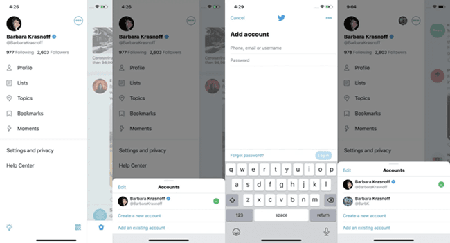 Switch Accounts on iOS